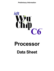 IDT WinChip C6 Data Sheet