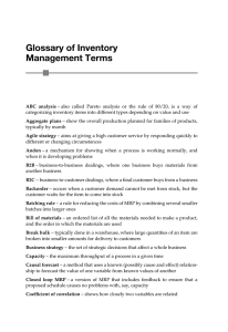 Glossary of Inventory Management Terms