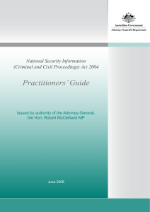 NSI Act Practitioners Guide - Attorney
