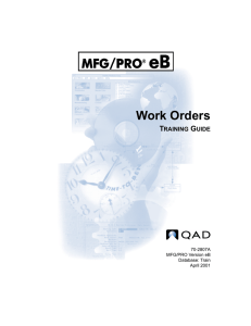 Work Orders 70