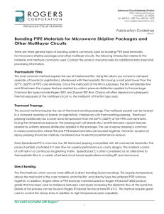 Bonding PTFE Materials for Microwave Stripline Packages and