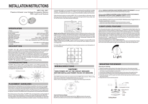 INSTALLATION INSTRUCTIONS