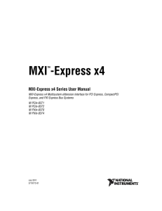 MXI Express x4 Series User Manual and Specifications