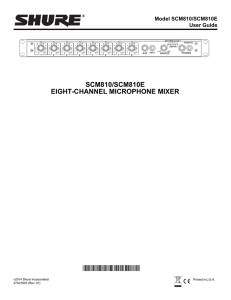 SCM810/SCM810AZ User Guide US