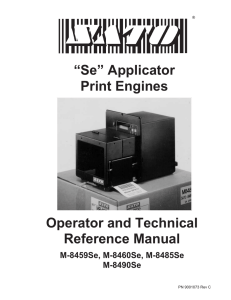 M8490Se Printer Operator Manual