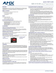 AMX SDX-410-DX Manual