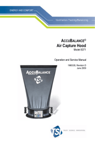 AccuBalance Air Capture Hood Model 8371