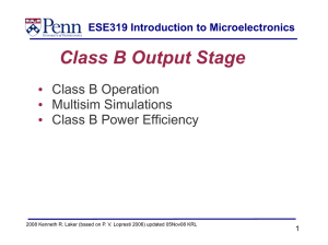 Class B Output Stage