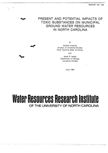 Present and potential impacts of toxic substances on municipal