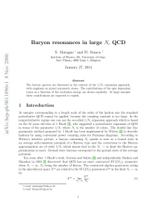 Baryon resonances in large $ N_c $ QCD