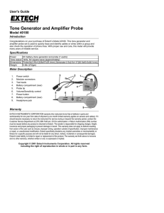 Tone Generator and Amplifier Probe