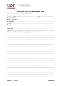 UZA Human Research Material Request Form