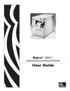 Zebra 105SL Printer User`s Guide