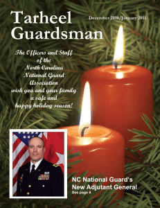 tarheel guardsman - North Carolina National Guard Association
