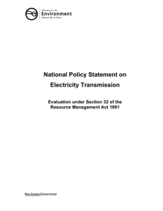 National Policy Statement on Electricity