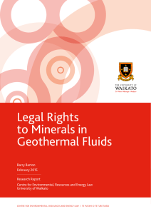 Legal Rights to Minerals in Geothermal Fluids