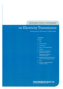 National Policy Statement on Electricity Transmission