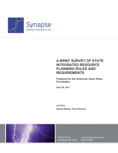 a brief survey of state integrated resource planning rules