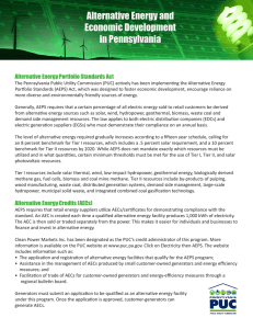 Alternative Energy Portfolio Standards (AEPS) Act