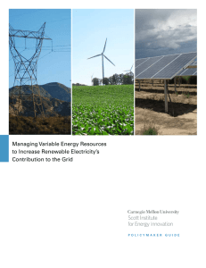 Managing Variable Energy Resources