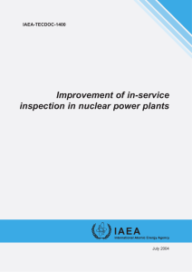 Improvement of in-service inspection in nuclear