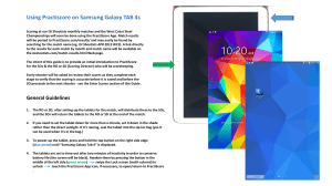 Using Practiscore on Samsung Galaxy TAB 4s