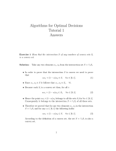 Algorithms for Optimal Decisions Tutorial 1 Answers