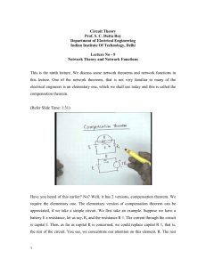 Circuit Theory Prof. S. C. Dutta Roy Department of Electrical