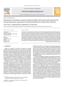 Chemical Engineering Journal Preparation of