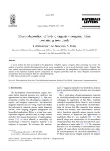 Electrodeposition of hybrid organic–inorganic films containing iron