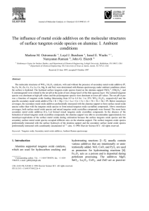 The influence of metal oxide additives on the molecular structures of