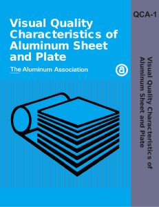 Visual Quality Characteristics of Aluminum Sheet and Plate