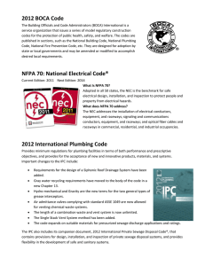2012 BOCA Code NFPA 70: National Electrical Code