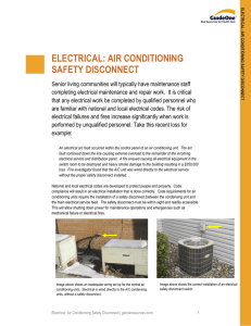 electrical: air conditioning safety disconnect