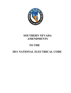 southern nevada amendments to the 2011 national electrical code