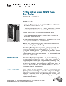 1746sc Isolated-Circuit 200/240 Vac/dc Input Module