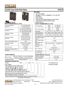 AC/DC Input Solid State Relay PCS15