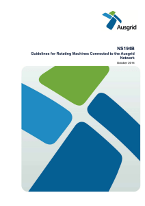 NS194B Guidelines for Rotating Machines Connected to the Ausgrid