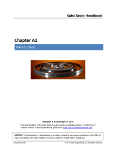 Introduction (Kalsi Seals Handbook, Chapter A1)