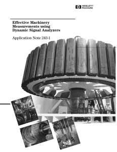 Effective Machinery Measurements using Dynamic Signal Analyzers