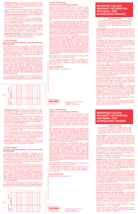 important use and warranty information for ansul® fire extinguisher