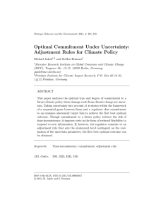 Optimal Commitment Under Uncertainty: Adjustment Rules for