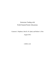 Emissions Trading with Profit-Neutral Permit Allocations