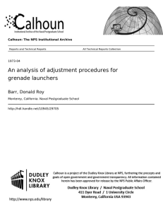 An analysis of adjustment procedures for grenade launchers