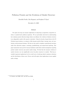Pollution Permits and the Evolution of Market Structure