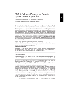 SBA: A Software Package for Generic Sparse Bundle Adjustment