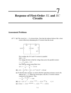 Response of First-Order RL and RC Circuits