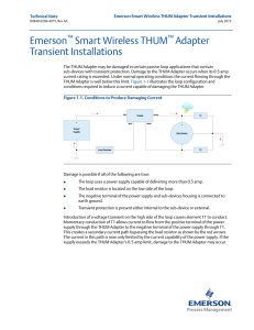 Technical Note: Emerson™ Smart Wireless THUM™ Adapter