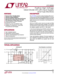 LTC4355 Positive High Voltage Ideal Diode