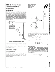 Application Note 103 LM340 Series Three Terminal Positive